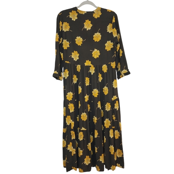Madewell Button-Front Tier Dress in Fall Flowers - Picture 12 of 12